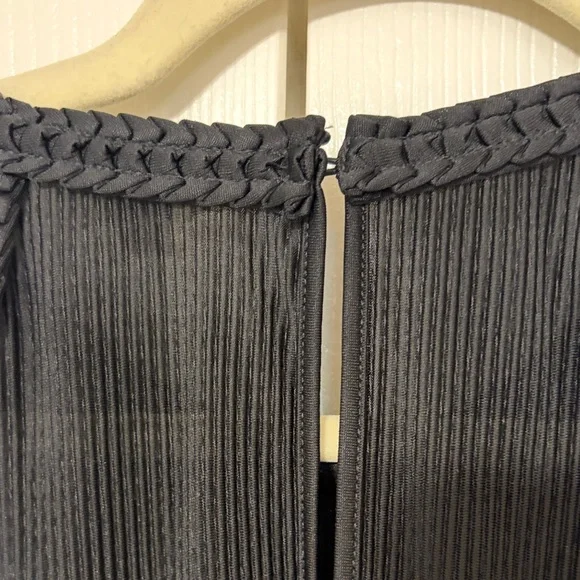 BODEN Halterneck Plisse Jersey Maxi Dress Black 12P - Picture 10 of 13